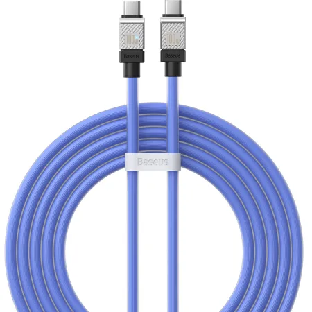 Кабель Baseus CoolPlay Series Fast Charging Data Cable Type-C to Type-C 100W 20V 5A 2m Синій
