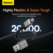Кабель Baseus CoolPlay Series Fast Charging Data Cable USB to Type-C 100W 20V 5A 1m Чорний
