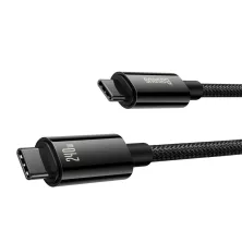Кабель Baseus Tungsten Gold Fast Charging Data Cable Type-C to Type-C 240W 2m Черный