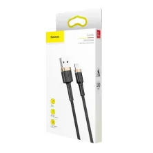 Кабель Baseus Cafule Cable USB to Lightning 2.4A 1m Черно-Золотий