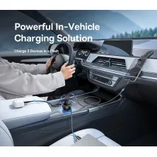 Автомобільний зарядний пристрій Baseus Multi-Port Fast Charge Car Charger 152.5W USB+2Type-C + Кабель Type-C to Type-C 100W 1м Чорний