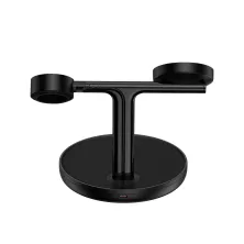 Беспроводное зарядное устройство Baseus Swan 3in1 Magnetic с функцией MagSafe и Qi 20W Черный