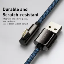 Кабель Baseus Legend Series Fast Charging Elbow Cable USB to Lightning 2.4A 2m Синий