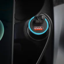 Автомобильное зарядное устройство Baseus Golden Contactor Pro Dual Quick Charger Car Charger 40W 2USB Голубой