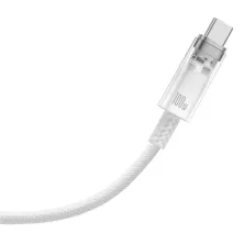 Кабель Baseus Explorer Series with Smart Temperature Control Fast Charging Data Cable Type-C to Type-C 100W 20V 5A 2m Белый