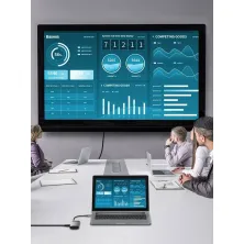 USB-хаб Baseus 4in1 Metal Gleam 4-Port Type-C HUB Adapter Type-C to USB3.0*1, USB2.0*1, Type-C(PD)*1, 4KHDMI Серый