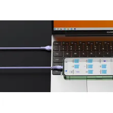 Кабель Baseus Flash Series 2 3-in-1 Fast Charging Data Cable USB to Lightning+Type-C+MicroUSB 100W 1.2m Фіолетовий