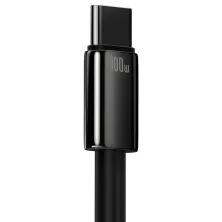 Кабель Baseus Tungsten Gold Fast Charging Data Cable USB to Type-C 100W 20V 5A 1m Черный