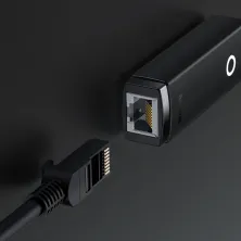 USB Переходник Baseus Lite Series Ethernet 1000 Mbps Type-A to RJ45 Чорний
