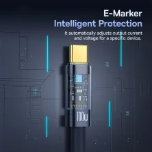 Кабель Baseus Explorer Series Auto Power-Off Fast Charging Data Cable Type-C to Type-C 100W 20V 5A 1m Синій