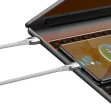 Кабель Baseus Glimmer Series Fast Charging Data Cable Type-C to Type-C 100W 20V 5A 1m Білий