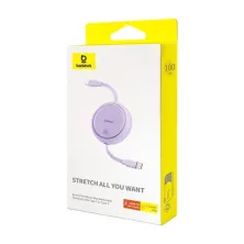 Кабель Baseus Free2Draw Mini Retractable Charging Data Cable Type-C to Type-C 100W 20V 5A 1m Фиолетовый
