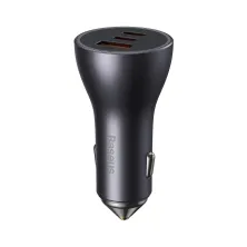 Автомобильное зарядное устройство Baseus Golden Contactor Pro Triple Fast Charger Car Charger 65W USB+2Type-C Серый
