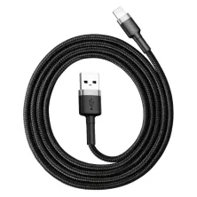 Кабель Baseus Cafule Cable USB to Lightning 2.4A 1m Чорний
