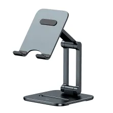 Подставка для телефона настольная Baseus Desktop Biaxial Foldable Metal Stand for Phones Серый