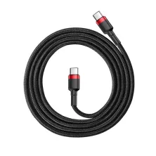 Кабель Baseus Cafule Flash Charging Data Line Cable Type-C to Type-C PD 2.0 QC 3.0 60W 20V 3A 1m Чорно-Червоний