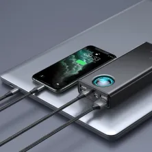 УМБ Baseus Amblight 30000mAh 65W 6A с технологией QC3.0+PD3.0 + кабель Baseus Xiaobai series Type-C to Type-C 100W 20V/5A 1м Черный