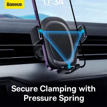 Автодержатель для телефона Baseus UltraControl Pro Series Clamp-Type Car Holder Set на торпедо и в воздуховод Черный