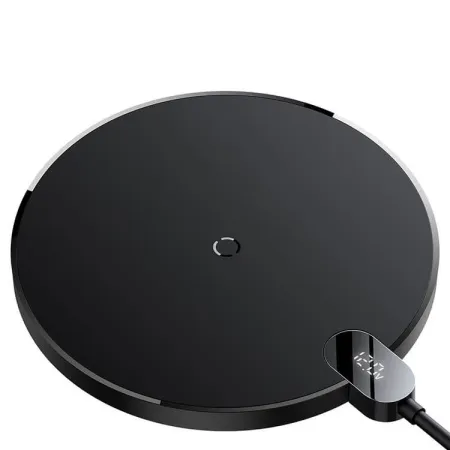 Бездротовий зарядний пристрій Baseus LED Display Gen 2 Wireless Charger с технологией Qi 15W Чорний