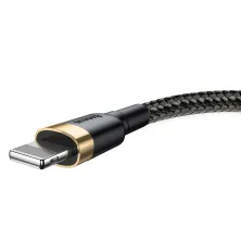 Кабель Baseus Cafule Cable USB to Lightning 1.5A 2m Чорно-Золотий