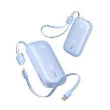 УМБ Baseus EnerFill FC21 Qpow 3 Ultra 10000mAh 22.5W з технологією QC3.0+PD3.0 + Кабель Type-C to Lightning Блакитний