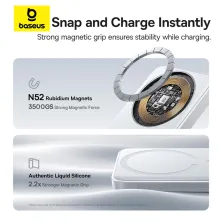 УМБ Baseus EnerFill FM11 Ultra-Mini Magnetic 2in1 10000mAh 22.5W 3A QC3.0+PD3.0 з Бездротовою зарядкою Qi 15W Білий