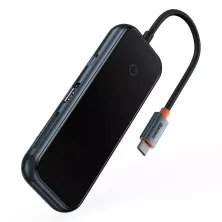 USB-хаб Baseus 7in1 AcmeJoy 7-Port Type-C HUB Adapter Type-C to USB3.0*2, USB2.0*2, Type-C*1, 4KHDMI, TF, SD Сірий