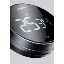 Кухонный цифровой таймер Baseus с магнитным креплением Heyo Rotation Countdown Timer Pro Черный