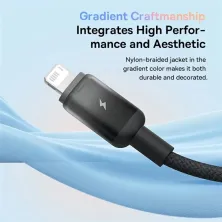 Кабель Baseus Discolor Series Fast Charging Data Cable USB to Lightning 2.4A 1m Чорний