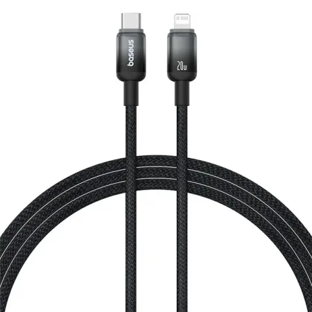 Кабель Baseus Discolor Series Fast Charging Data Cable Type-C to Lightning PD 20W 1m Чорний
