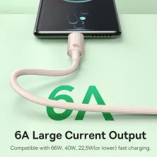 Кабель Baseus Habitat Series Fast Charging Data Cable USB to Type-C 100W 20V 5A 1m Рожевий