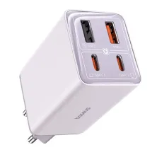 Мережевий зарядний пристрій Baseus GaN6 Pro 65W 2USB+2Type-C + кабель Baseus Type-C to Type-C 100W 20V/5A 1м Фіолетовий