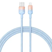 Кабель Baseus Discolor Series Fast Charging Data Cable USB to Lightning 2.4A 1m Блакитний