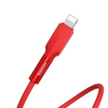 Кабель Baseus Silica Gel Series Fast Charging Data Cable USB to Lightning 2.4A 1m Красный