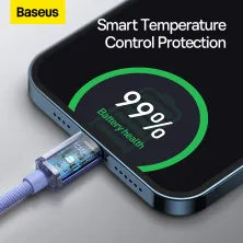 Кабель Baseus Crystal Shine Series Fast Charging Data Cable Type-C to Lightning PD 20W 1.2m Фіолетовий