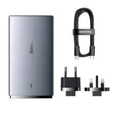 Сетевое зарядное устройство Baseus GaN5 Pro Ultra-Slim Fast Charger 65W USB+Type-C + кабель Baseus Type-C to Type-C 100W 20V/5A 1м Универсальное Серый