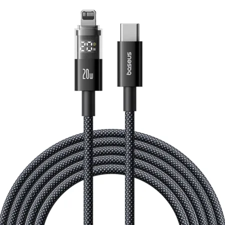 Кабель Baseus Display 2 Series Fast Charging Data Cable Type-C to Lightning PD 20W 2m Чорний