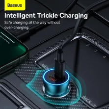 Автомобильное зарядное устройство Baseus Golden Contactor Pro Dual Quick Charger Car Charger 40W 2Type-C Голубой