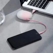 Кабель Baseus Lets Go Little Reunion One-Way Stretchable Cable USB to Lightning 2A 1m Рожевий