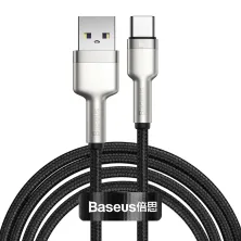 Кабель Baseus Cafule Metal Data Cable USB to Type-C 66W 11V 6A 2m Чорний