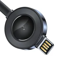 Кабель Baseus Star Ring Series 4-in-1 Wireless Charging Cable USB to Lightning+Type-C+MicroUSB+iWatch 3А 0.18m Чорний