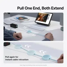 Кабель Baseus Free2Pull Mini Charging Data Cable Type-C to Type-C 60W 1m Голубой