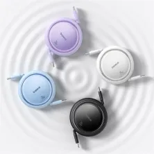 Кабель Baseus Free2Pull Retractable Fast Charging Data Cable Type-C to Lightning PD 20W 1m Чорний