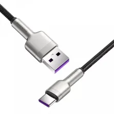 Кабель Baseus Cafule Metal Data Cable USB to Type-C 66W 11V 6A 0.25m Черный