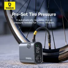 Велокомпресор універсальний Baseus PrimeTrip Series Portable Bike Pump акумуляторний 1750mAh 45W Сірий