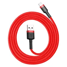 Кабель Baseus Cafule Cable USB to Lightning 2.4A 1m Червоний
