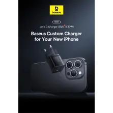 Сетевое зарядное устройство Baseus GaN5S Fast Charger 1C PD3.0 30W Type-C 3A Черный