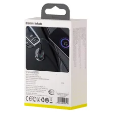 Автомобильное зарядное устройство Baseus Circular Metal PPS Quick Charger Car Charger 30W VOOC USB+Type-C Черный
