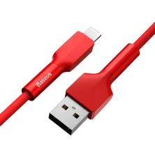 Кабель Baseus Silica Gel Series Fast Charging Data Cable USB to Lightning 2.4A 1m Красный