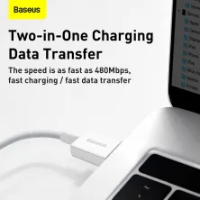 Кабель Baseus Superior Series Fast Charging Data Cable USB to Type-C 66W 11V 6A 1m Белый